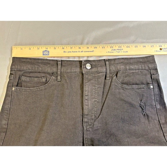 Social‎ Standard Women's Pants 14 High Rise Crop Straight Denim Jeans Black - Picture 9 of 14